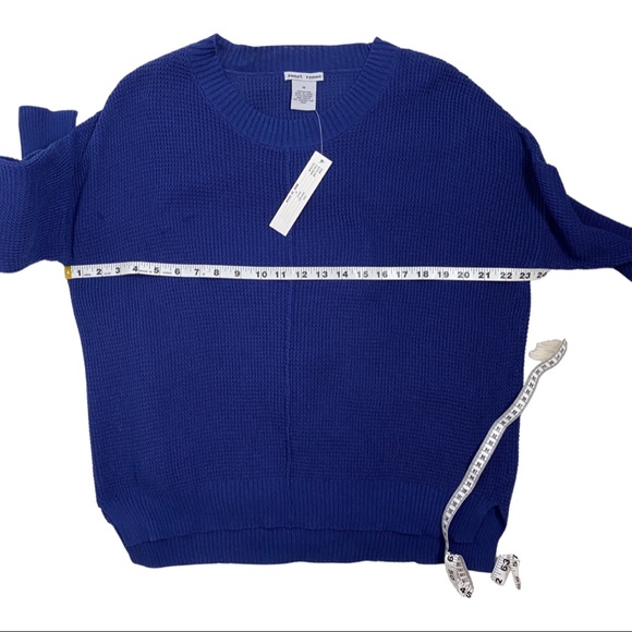 Sweet Romeo | Navy Crewneck Knit Sweater | Medium - Picture 6 of 7